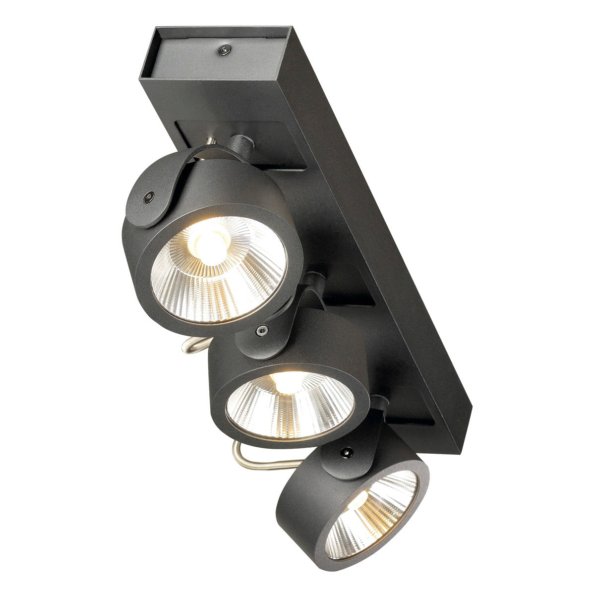 SLV KALU LED 3 Wand- und Deckenleuchte, schwarz, 3000K, 24°