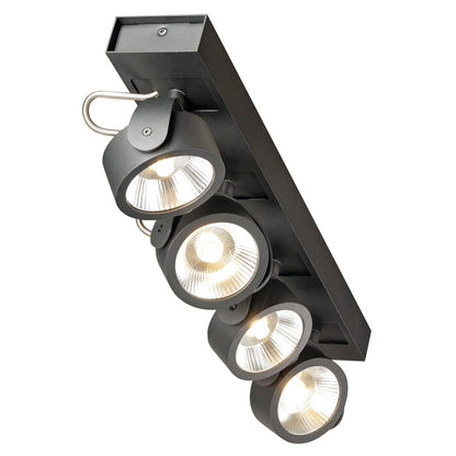SLV KALU LED 4 Wand- und Deckenleuchte, schwarz, 3000K, 24°
