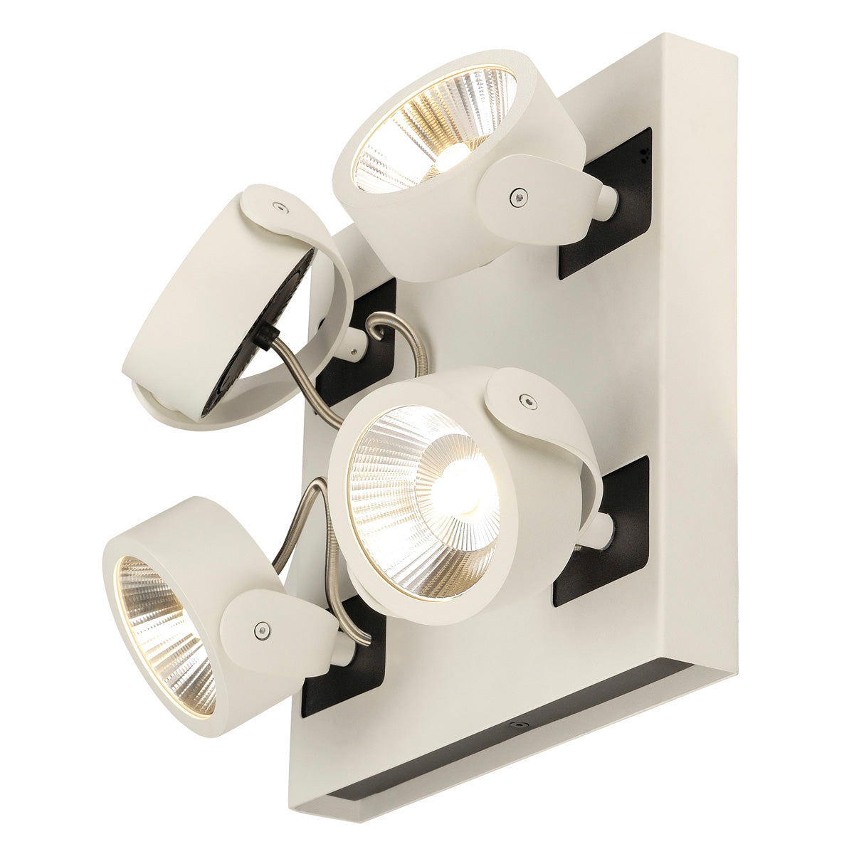 SLV KALU LED 4 Wand- und Deckenleuchte, square, weiss/schwarz, 3000K, 24°