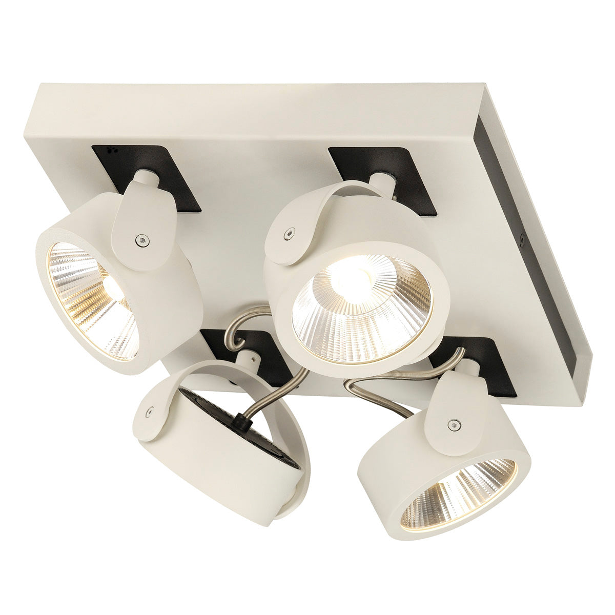 SLV KALU LED 4 Wand- und Deckenleuchte, square, weiss/schwarz, 3000K, 24°