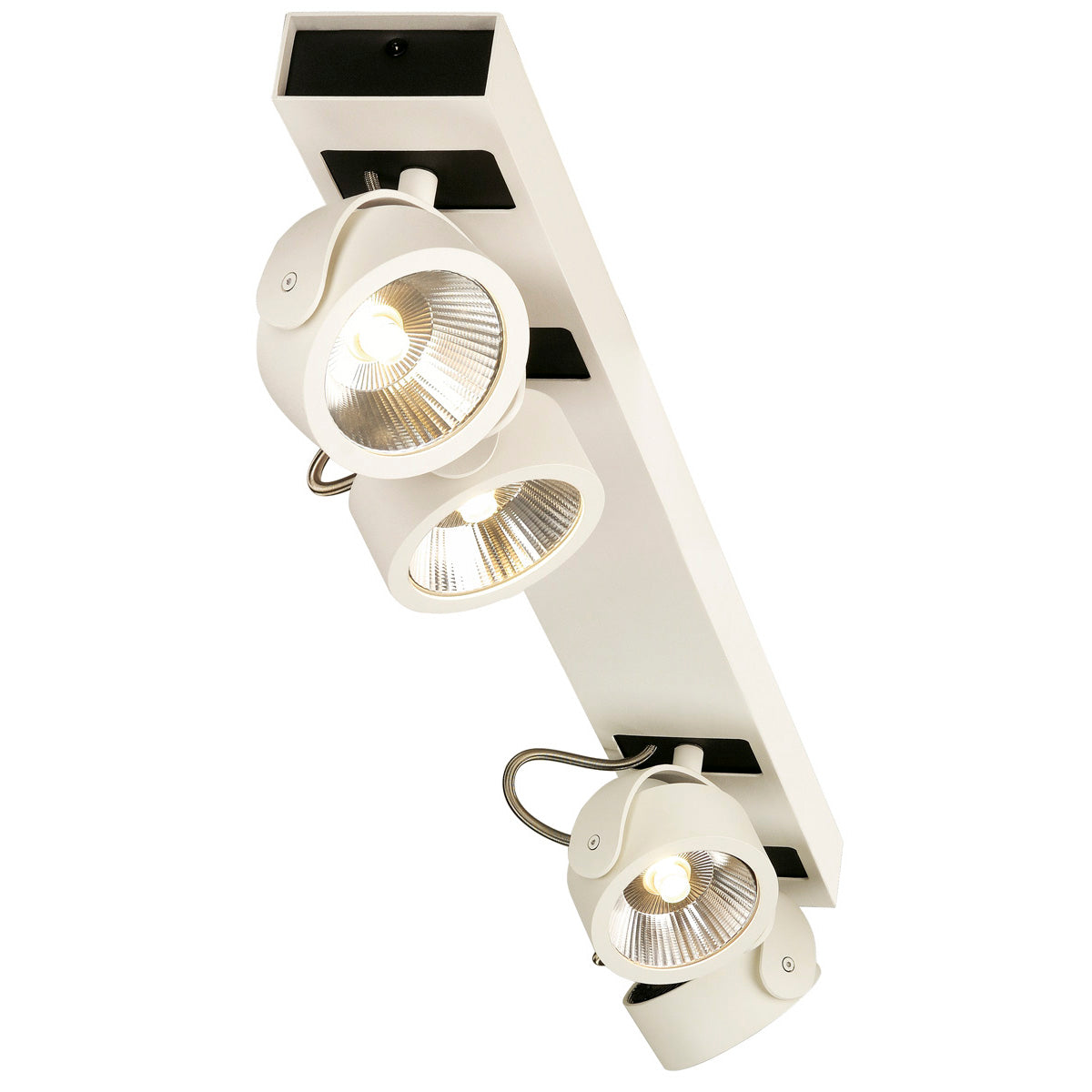 SLV KALU LED 4 Wand- und Deckenleuchte, long, weiss/schwarz, 3000K, 24°