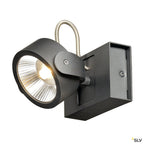 SLV KALU LED 1 Wand- und Deckenleuchte, schwarz, 3000K, 60°