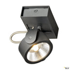 SLV KALU LED 1 Wand- und Deckenleuchte, schwarz, 3000K, 60°