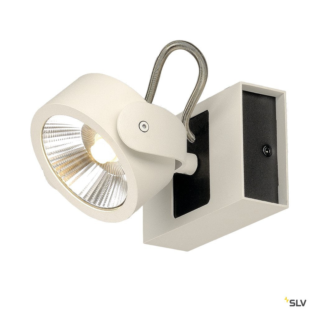 SLV KALU LED 1 Wand- und Deckenleuchte, weiss/schwarz, 3000K, 60°