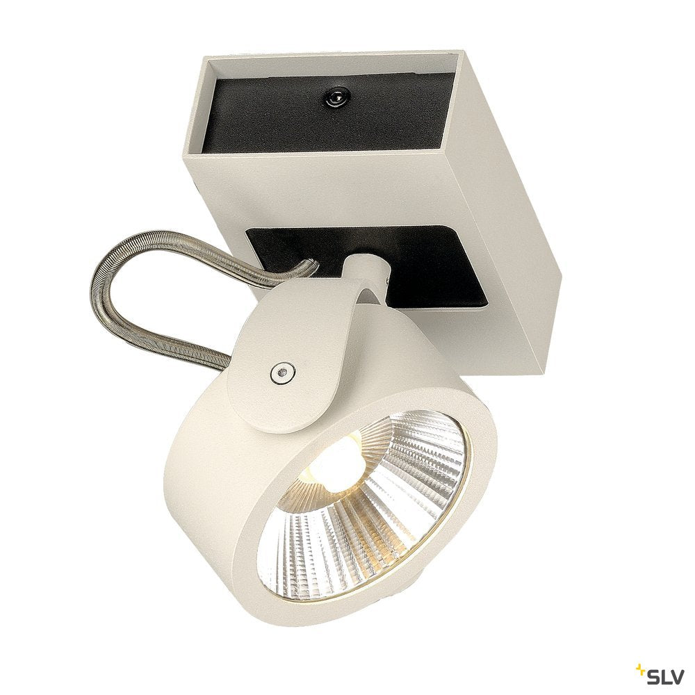 SLV KALU LED 1 Wand- und Deckenleuchte, weiss/schwarz, 3000K, 60°