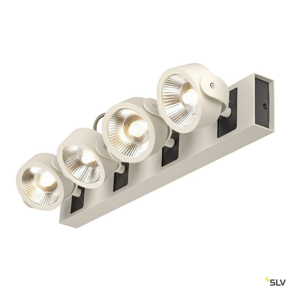 SLV KALU LED 4 Wand- und Deckenleuchte, weiss/schwarz, 3000K, 60°