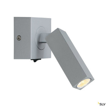 SLV STIX LED Wandleuchte, 3000K, 30°, silbergrau