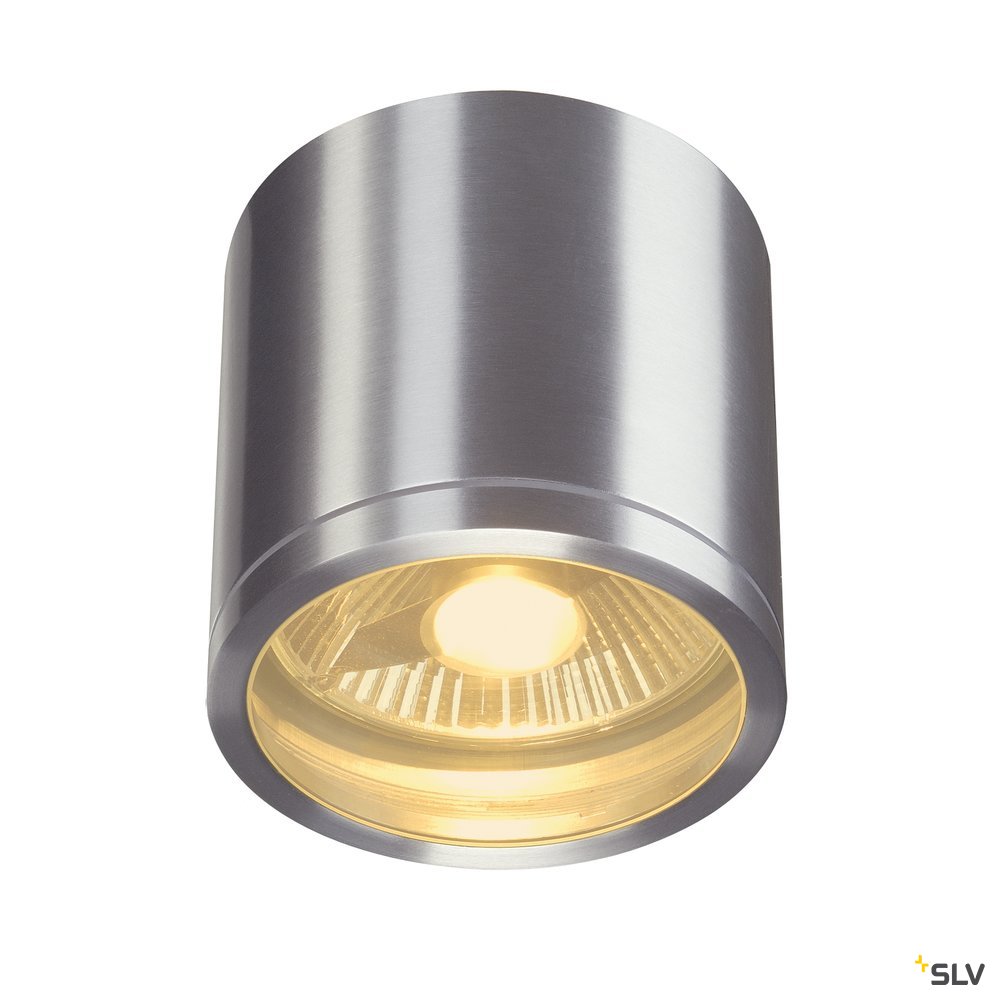 SLV ROX CEILING OUT, QPAR11, Outdoor Deckenleuchte, alu gebürstet, max. 50W,IP44