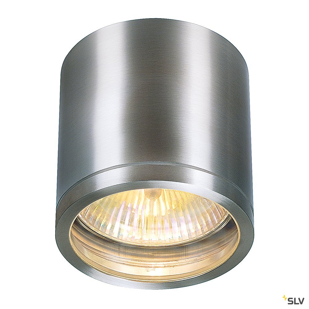 SLV ROX CEILING OUT, QPAR11, Outdoor Deckenleuchte, alu gebürstet, max. 50W,IP44