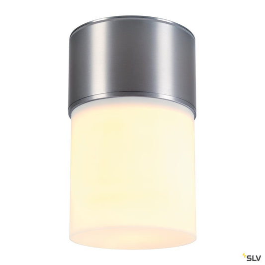 SLV ROX ACRYL CEILING, E27, Outdoor Deckenleuchte, alu gebürstet, max. 20W, IP44