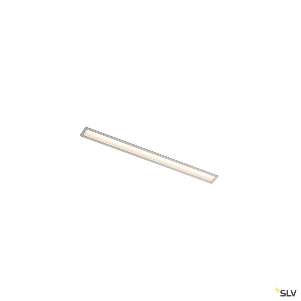 SLV ANINDA LED Wand- und Deckeneinbauleuchte, kurz, silbergrau, 3000K, 90°