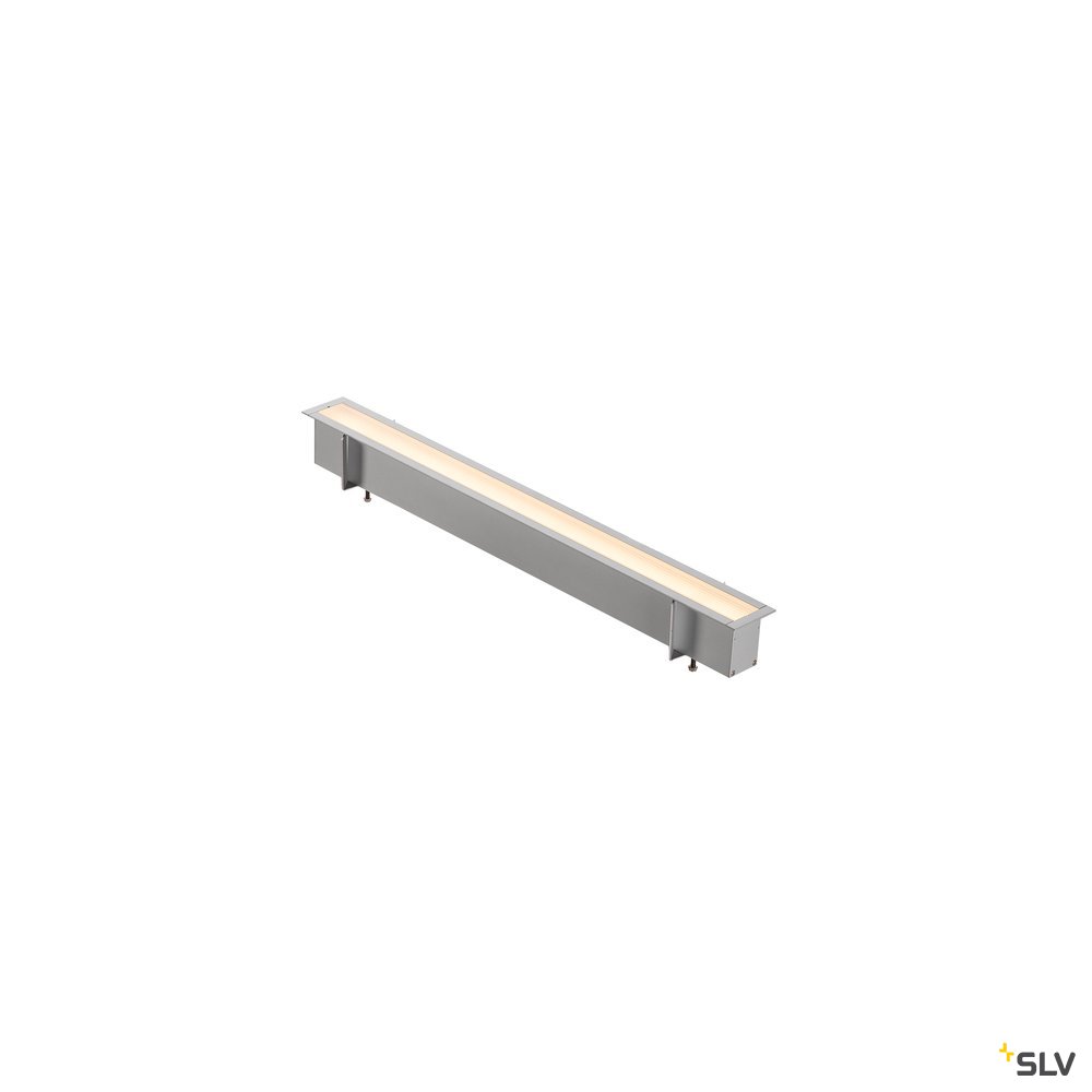 SLV ANINDA LED Wand- und Deckeneinbauleuchte, kurz, silbergrau, 3000K, 90°