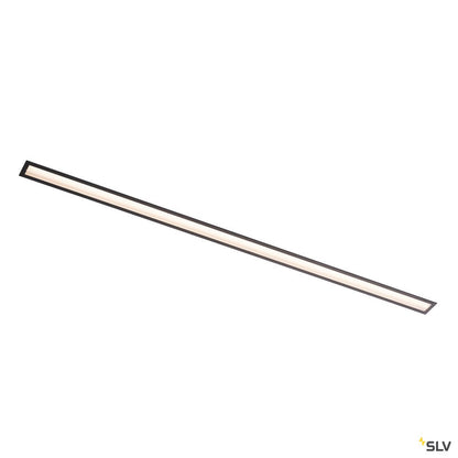 SLV ANINDA LED Wand- und Deckeneinbauleuchte, lang, schwarz, 3000K, 90°