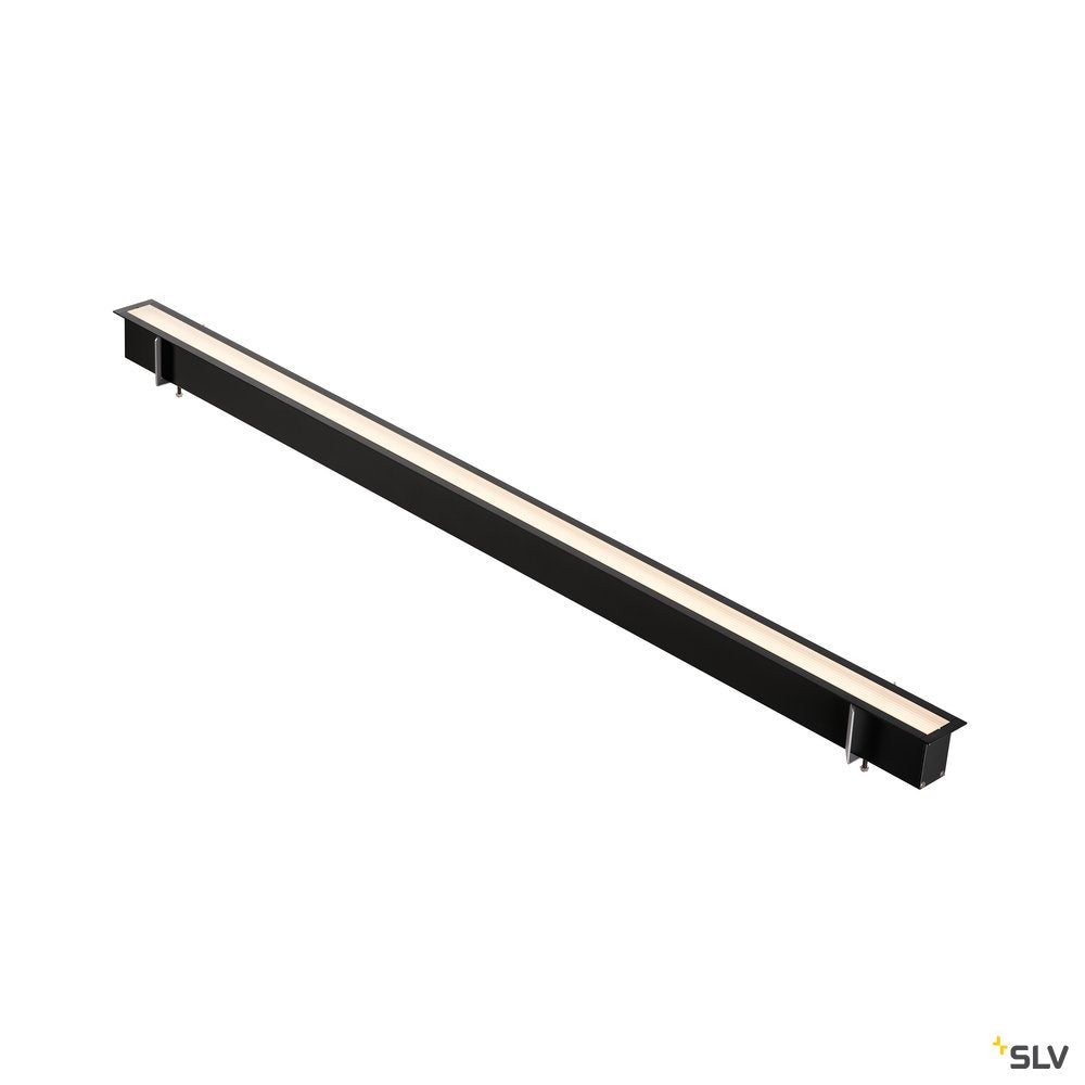 SLV ANINDA LED Wand- und Deckeneinbauleuchte, lang, schwarz, 3000K, 90°
