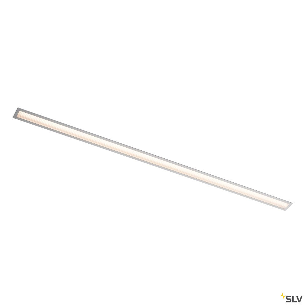 SLV ANINDA LED Wand- und Deckeneinbauleuchte, lang, silbergrau, 3000K, 90°