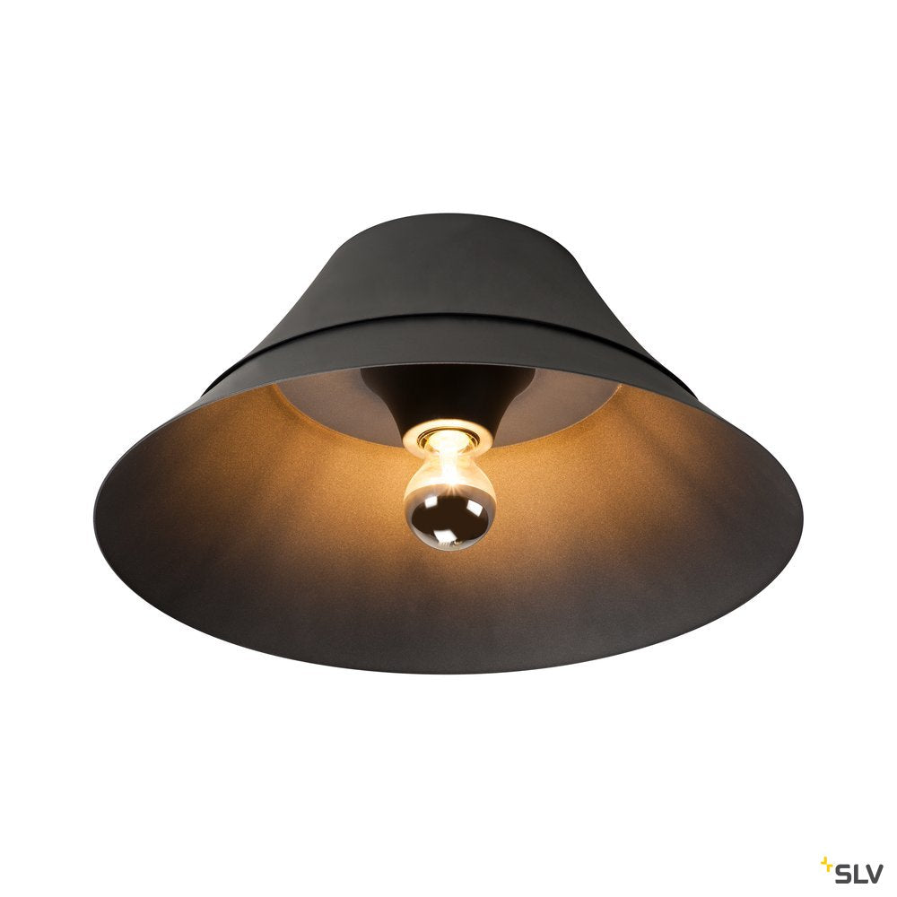 SLV BATO 45 CW, Indoor Deckenaufbauleuchte, schwarz, E27, max. 60W
