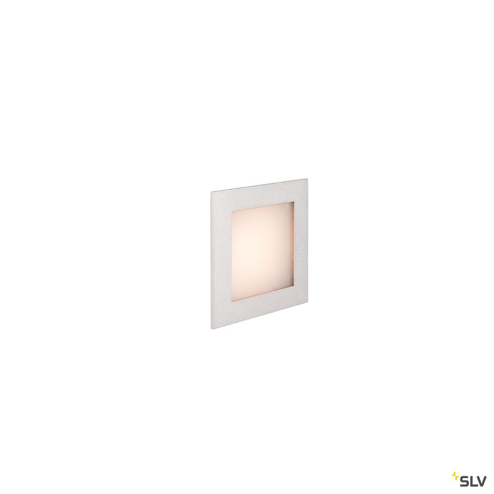SLV FRAME LED 230V BASIC, LED Indoor Wandeinbauleuchte, silber, 2700K
