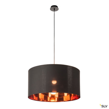 SLV FENDA Leuchtenschirm, schwarz/kupfer, Ø70cm