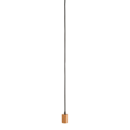 SLV FITU E27 Pendelleuchte, Bambus hell, 5m Kabel mit offenem Kabelende, max. 60W