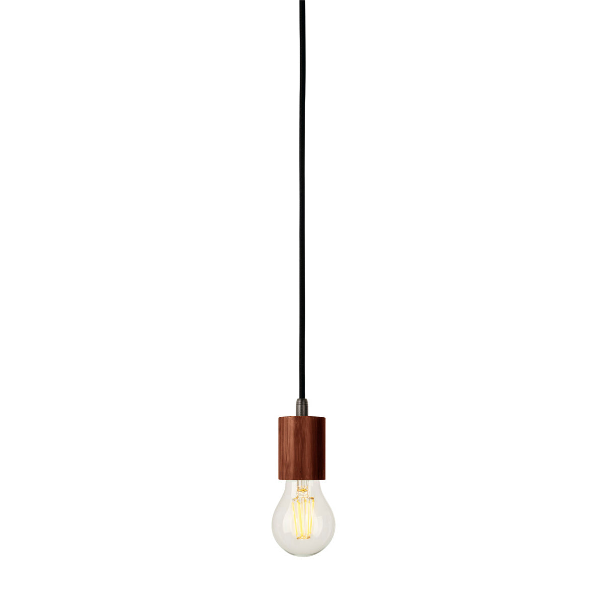 SLV FITU E27 Pendelleuchte, Bambus dunkel, 2,5m Kabel mit offenem Kabelende, max. 60W