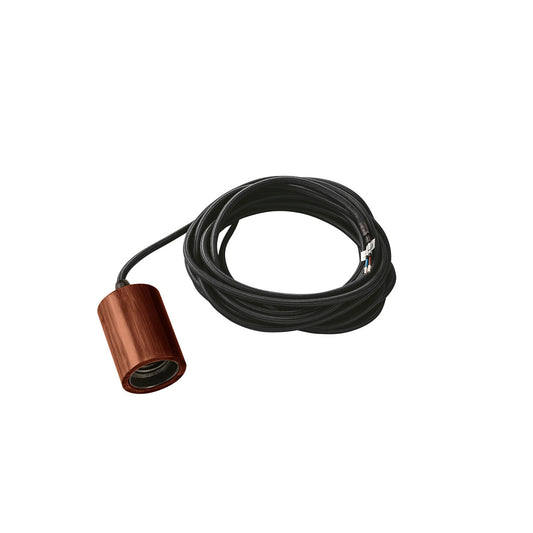 SLV FITU E27 Pendelleuchte, Bambus dunkel, 5m Kabel mit offenem Kabelend, max. 60W