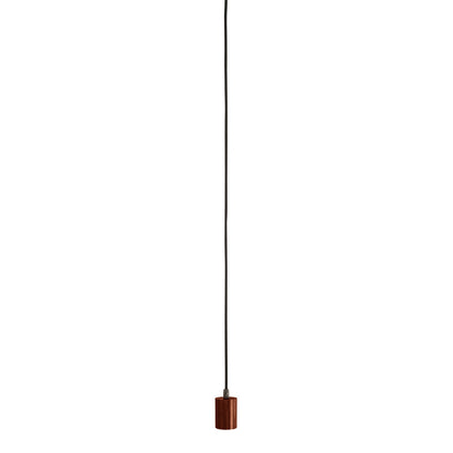 SLV FITU E27 Pendelleuchte, Bambus dunkel, 5m Kabel mit offenem Kabelend, max. 60W