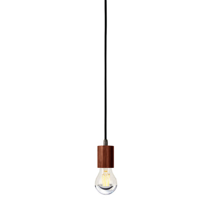 SLV FITU E27 Pendelleuchte, Bambus dunkel, 5m Kabel mit offenem Kabelend, max. 60W