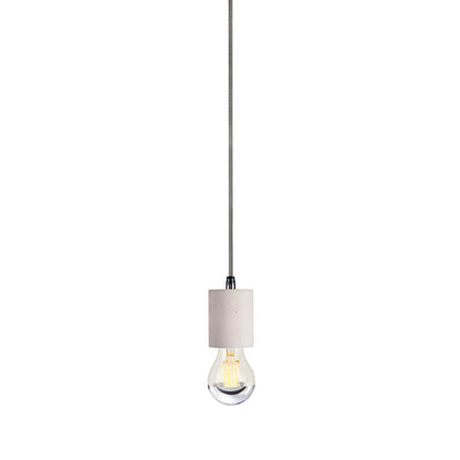 SLV FITU E27 Pendelleuchte, Beton, 5m Kabel mit offenem Kabelend, max. 60W