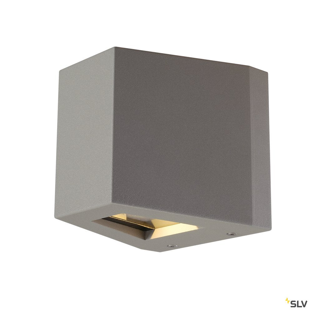 SLV OUT BEAM QT-DE12 Outdoor Wandleuchte, Beam/Flood , silbergrau, max. 80W, IP44