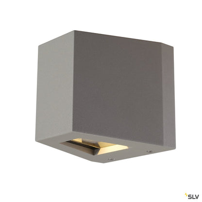 SLV OUT BEAM QT-DE12 Outdoor Wandleuchte, Beam/Flood , silbergrau, max. 80W, IP44