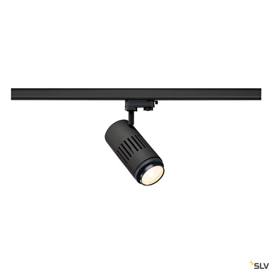 SLV STRUCTEC LED Zooming Lens Strahler für 3Phasen Hochvolt-Stromschiene, 3000K, schwarz, 20-60°, inkl. 3 Phasen-Adapter
