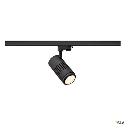 SLV STRUCTEC LED Zooming Lens Strahler für 3Phasen Hochvolt-Stromschiene, 3000K, schwarz, 20-60°, inkl. 3 Phasen-Adapter