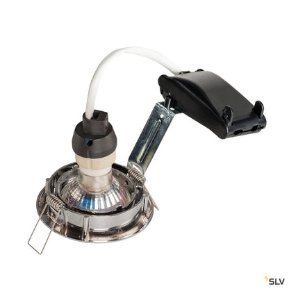 SLV PIKA QPAR51, Deckeneinbauleuchte, schwenkbar, chrom, max. 50W