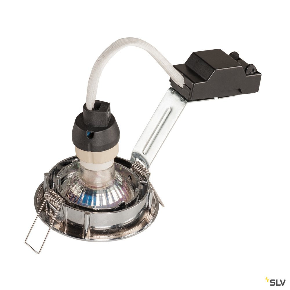 SLV PIKA QPAR51, Deckeneinbauleuchte, schwenkbar, chrom, max. 50W