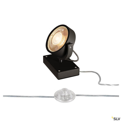 SLV KALU QPAR111 1 FLOOR, Bodenleuchte, schwarz, max. 75W