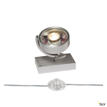 SLV KALU QPAR111 1 FLOOR, Bodenleuchte, silbergrau, max. 75W