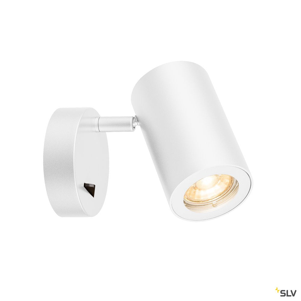 SLV ENOLA_B Wandleuchte, QPAR51, mit Schalter, weiss, max. 50W