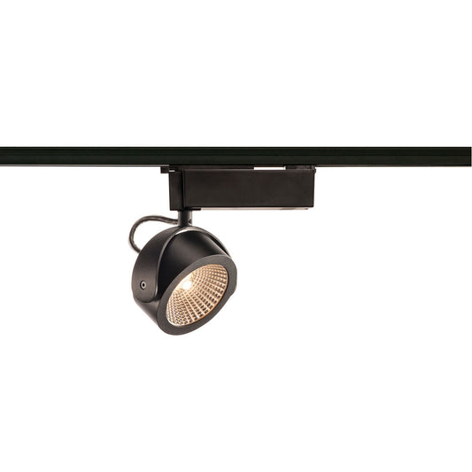 SLV KALU LED Strahler für 1Phasen Hochvolt-Stromschiene, 3000K, schwarz, 60°, inkl. 1 Phasen-Adapter