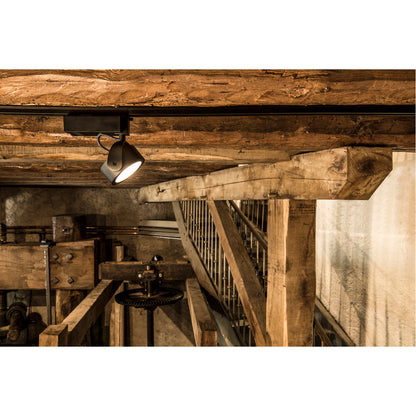 SLV KALU LED Strahler für 1Phasen Hochvolt-Stromschiene, 3000K, schwarz, 60°, inkl. 1 Phasen-Adapter