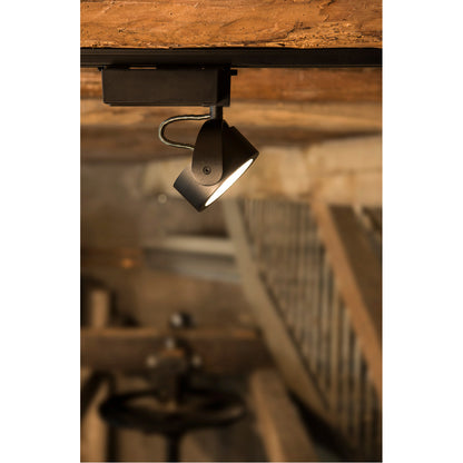 SLV KALU LED Strahler für 1Phasen Hochvolt-Stromschiene, 3000K, schwarz, 60°, inkl. 1 Phasen-Adapter