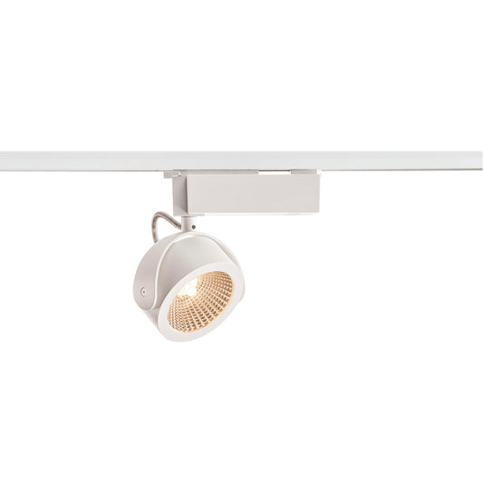 SLV KALU LED Strahler für 1Phasen Hochvolt-Stromschiene, 3000K, weiss/schwarz, 60°, inkl. 1 Phasen-Adapter