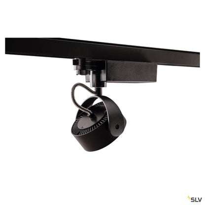 SLV KALU LED Strahler für 3Phasen Hochvolt-Stromschiene, 3000K, schwarz, 60°, inkl. 3 Phasen-Adapter
