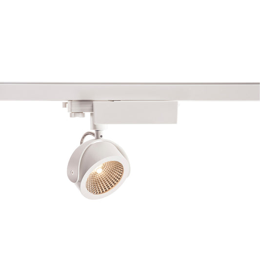 SLV KALU LED Strahler für 3Phasen Hochvolt-Stromschiene, 3000K, weiss/schwarz, 60°, inkl. 3 Phasen-Adapter