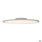 SLV PANEL 60 rund, LED Indoor Deckenaufbauleuchte, silbergrau, 3000K