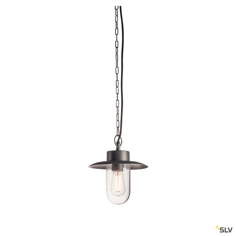 SLV MOLAT E27 Outdoor Pendeleuchte, anthrazit, max. 60W, IP44