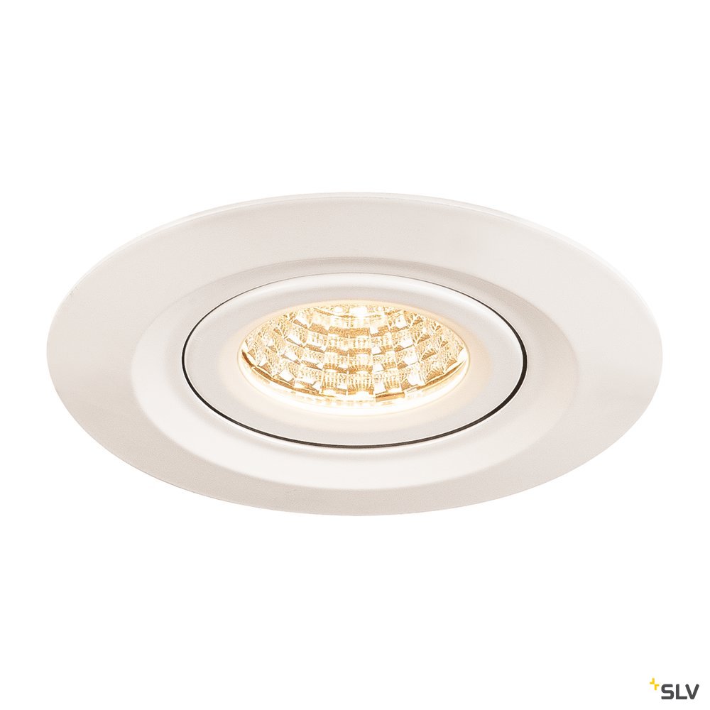 SLV KINI LED Outdoor Deckeneinbauleuchte, weiss, 3000K, 60°, IP65