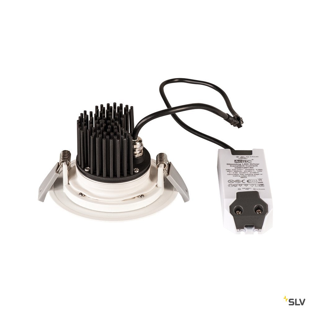 SLV KINI LED Outdoor Deckeneinbauleuchte, weiss, 3000K, 60°, IP65
