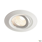 SLV KINI LED Outdoor Deckeneinbauleuchte, weiss, 3000K, 60°, IP65