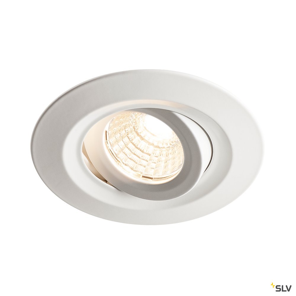 SLV KINI LED Outdoor Deckeneinbauleuchte, weiss, 3000K, 60°, IP65