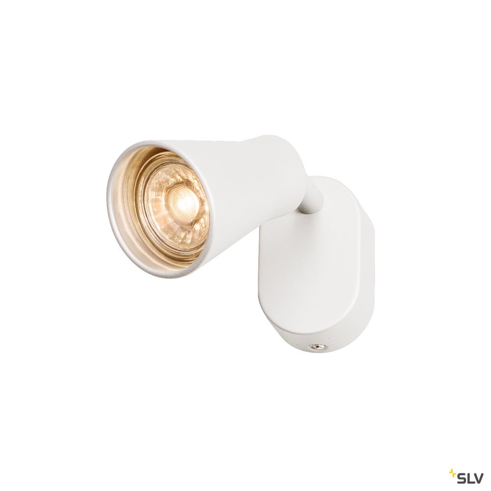 SLV AVO CW Single, Indoor Wand- und Deckenaufbauleuchte, QPAR51, weiß, max. 50W
